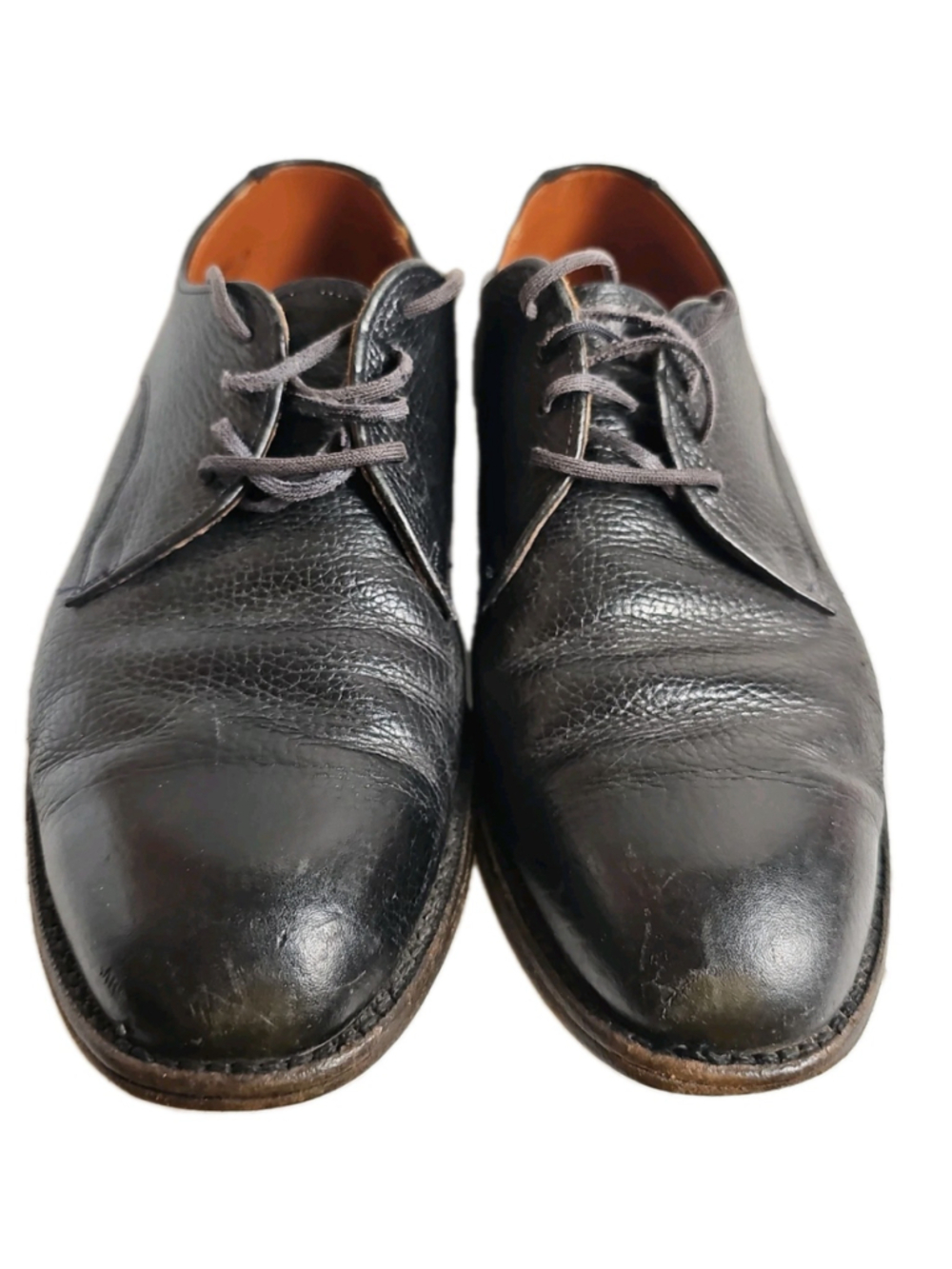 Vtg Dack's Black Prairie Oxhide Leather Dress Shoes Mens Size 8.5 Made In Canada